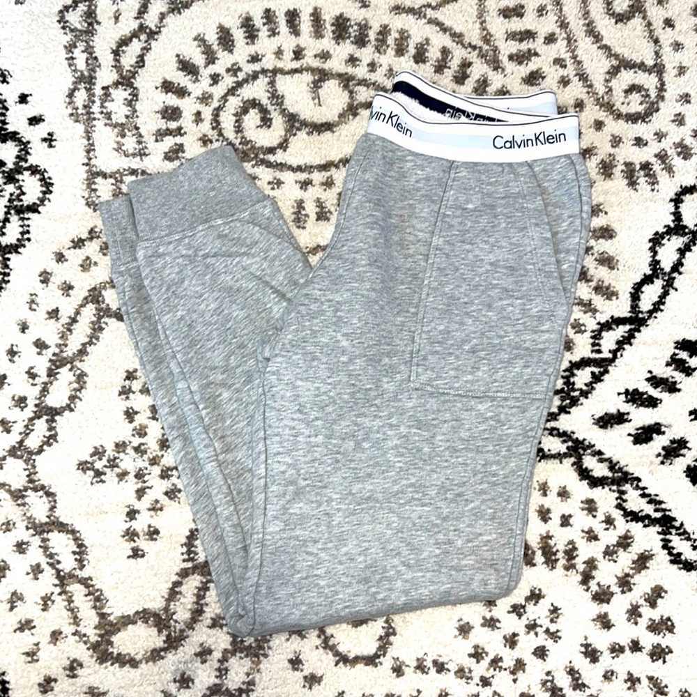 CALVIN KLEIN Underwear Pants in Mottled Grey Size M